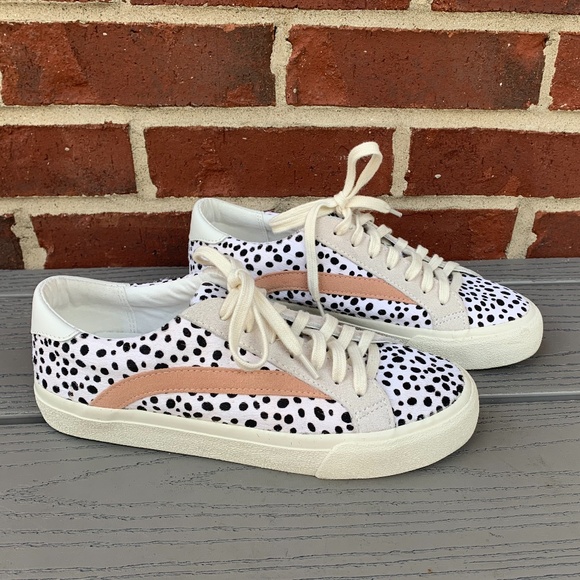 Madewell Sidewalk Spot Dot Calf Hair Sneakers - Picture 2 of 11